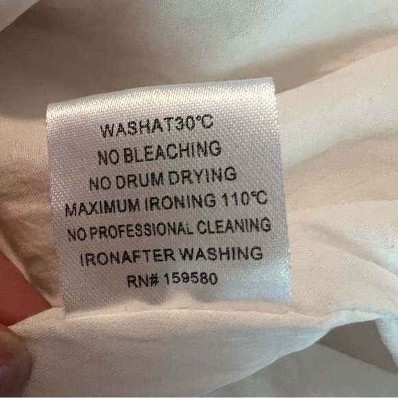 Pink Lily Beach Boho Cream Double Gauze Babydoll Mini Dress w/ Pockets sz L - Picture 9 of 16